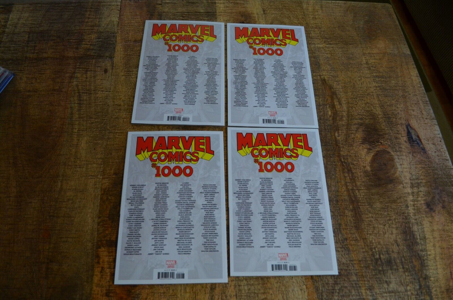 Marvel Comics #1000 Smallwood Bartel Cairn Dell'Otto Variant Covers Lot 2019 NM