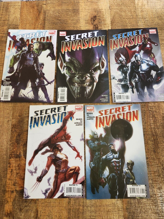 Secret Invasion #4 5 6 7 8 Marvel Comic Book Lot VF+ 8.5 Mighty Avengers 2008