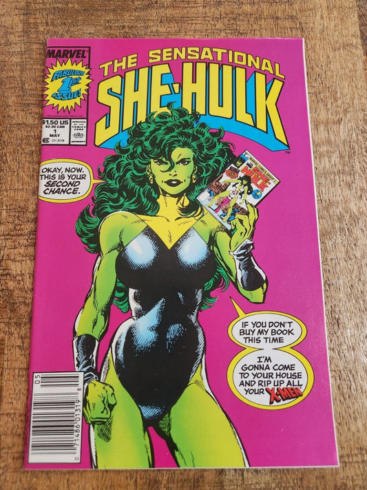 Sensational She Hulk 1 Newsstand Edition 1989 Marvel Comic Book VF 8.0