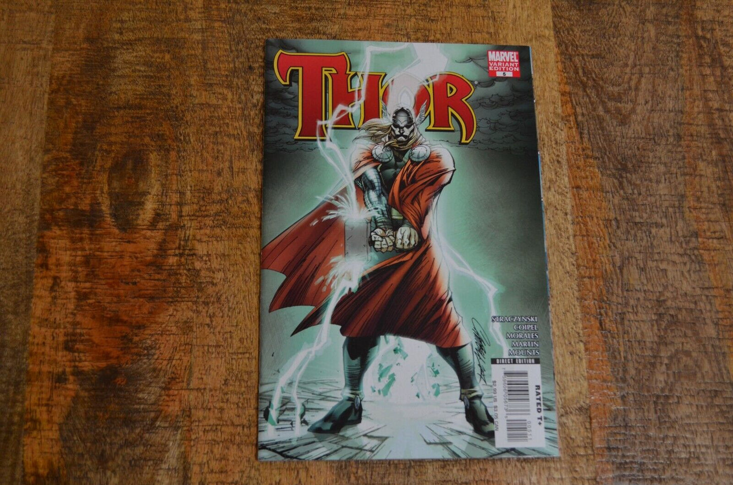 Thor #5 Campbell Variant Cover 2008 Marvel Comics NM- 9.0 Loki Dr Doom Hela App