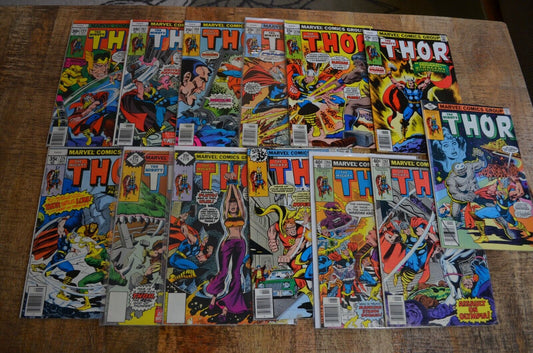 Thor #264 267-270 272 275 278-280 286 287 289 Marvel Comic Book Lot of 13 VF 7.5