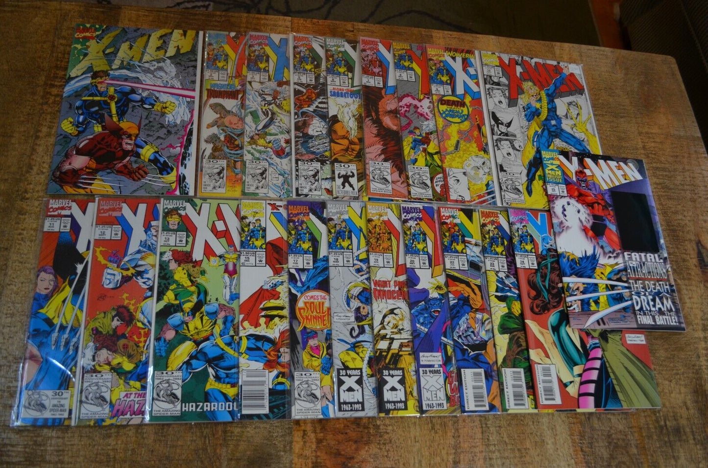 X-Men #1-3 5-13 15 17-25 Marvel Comic Book 1991-1993 Lot of 21 NM 9.2