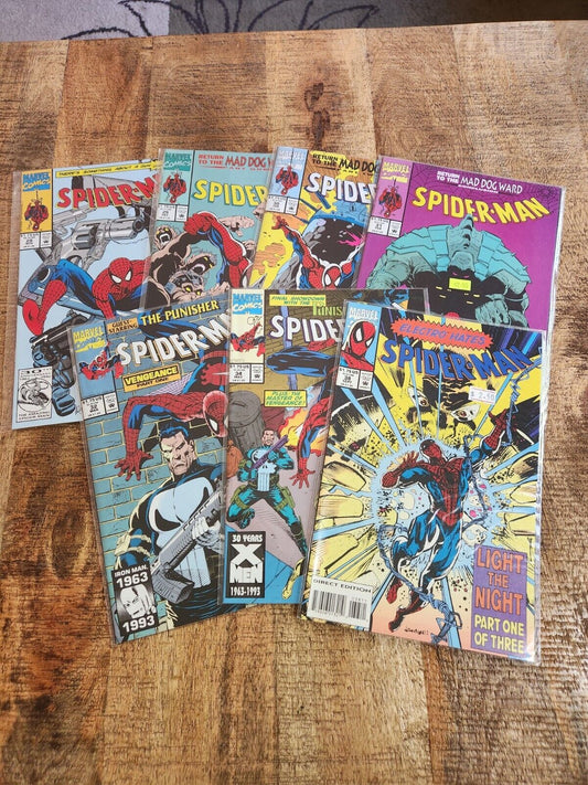 Spider-Man #28 29 30 31 32 34 38 1992-1993 Marvel Comic Book Lot of 7 VF/NM 9.0