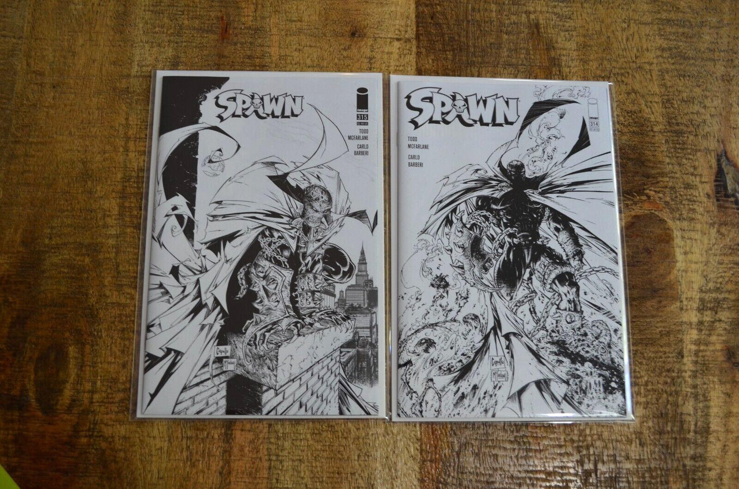 Spawn #314 315 Sketch Variant Cover Image Comics Lot of 2 NM