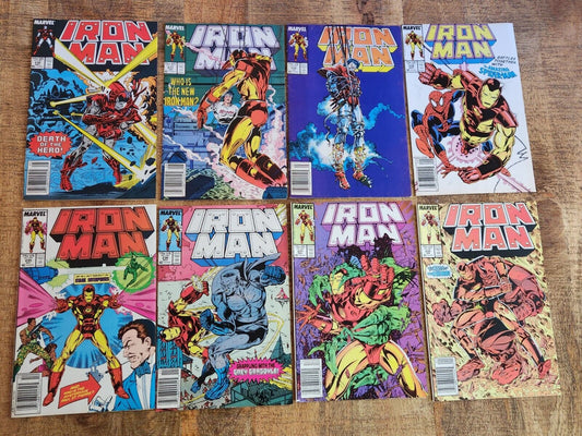 Iron Man #230 231 232 234-238 Newsstand Edition Marvel Comic Book Lot VF+/NM-