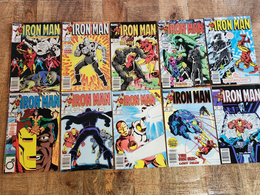 Iron Man #190-199 Incl some Canadian Price Variants Marvel Comic Book Lot VF