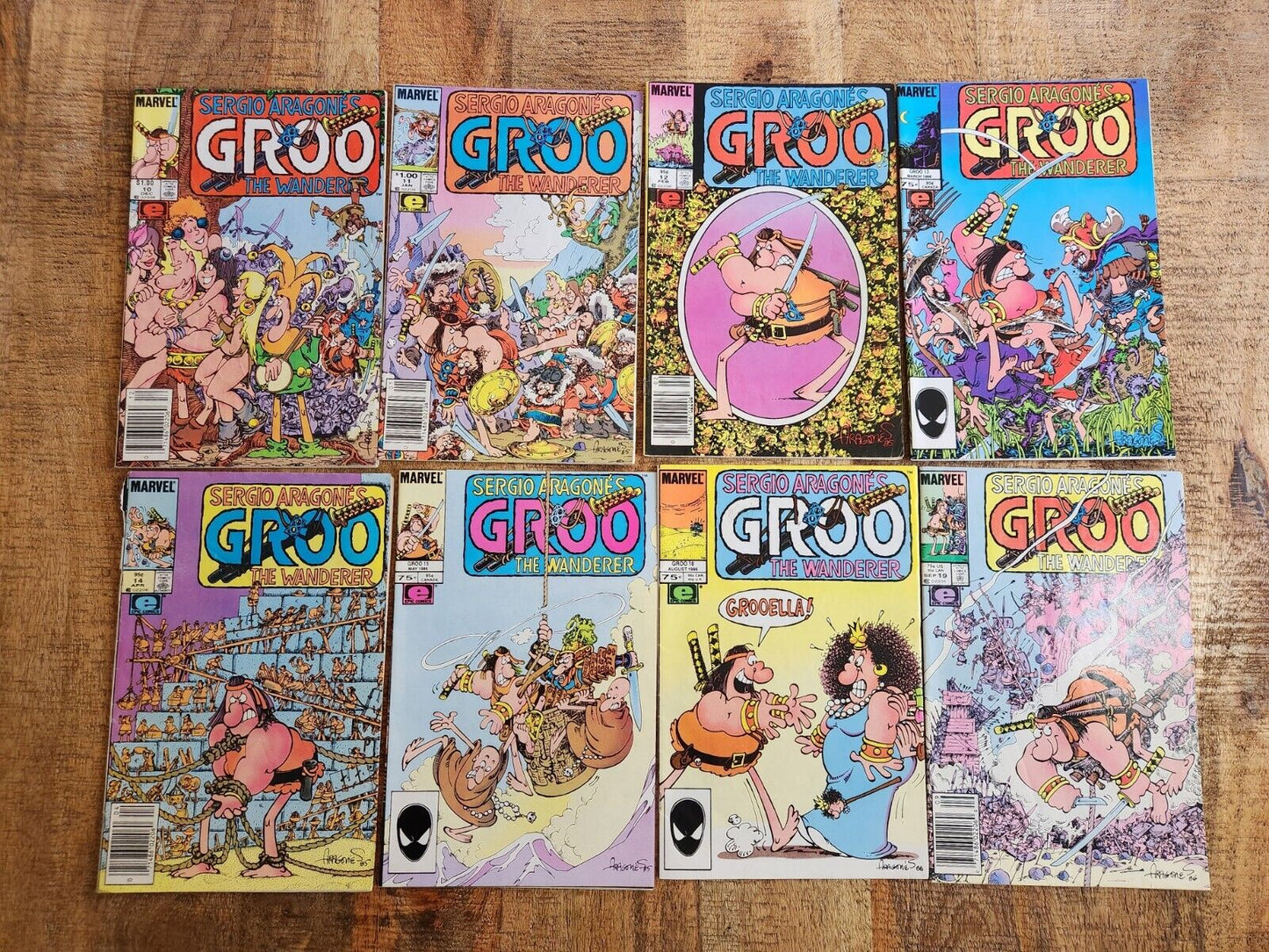 Groo #10 11 12 13 14 15 18 19 Marvel Comic Book Lot 6.0 Sergio Aragones