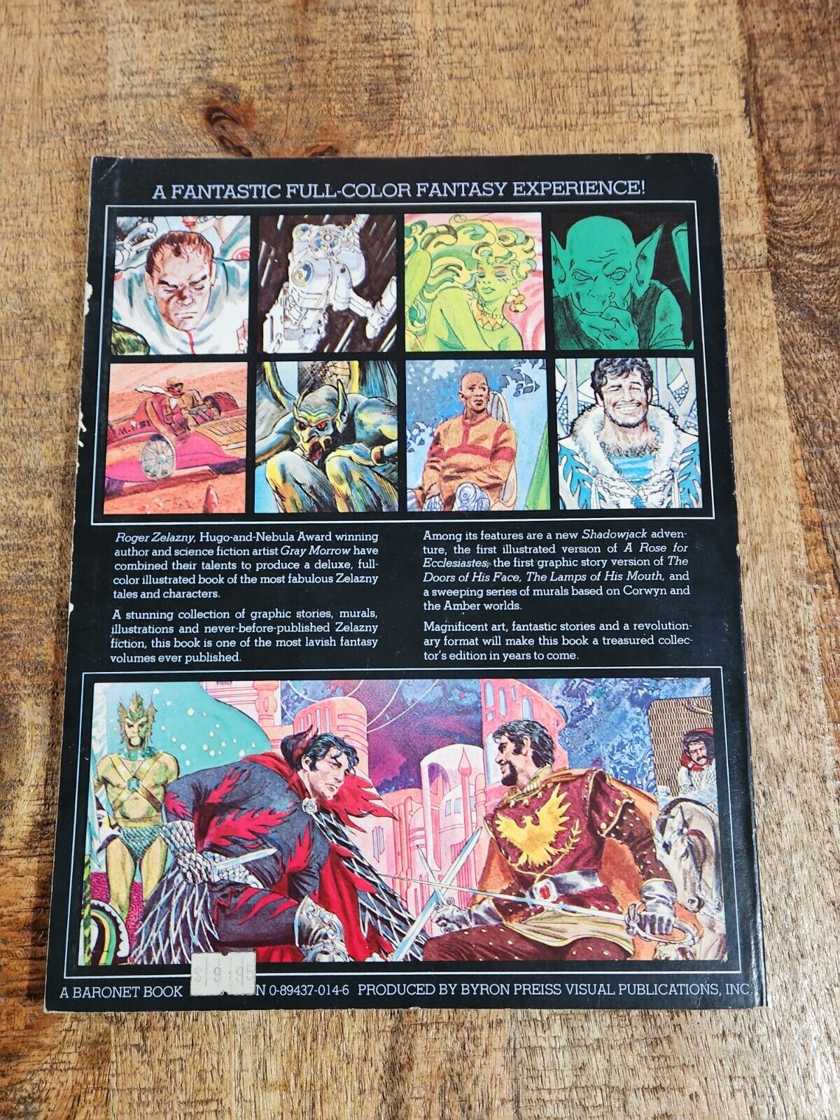The Illustrated Roger Zelazny SC Graphic Novel 1978 Comic Art Book Morrow