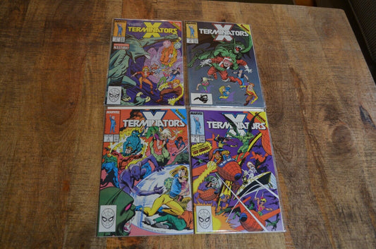 X-Terminators #1 2 3 4 Marvel Comic Book Lot 1988 NM 9.2 Taki Matsuya 1st App