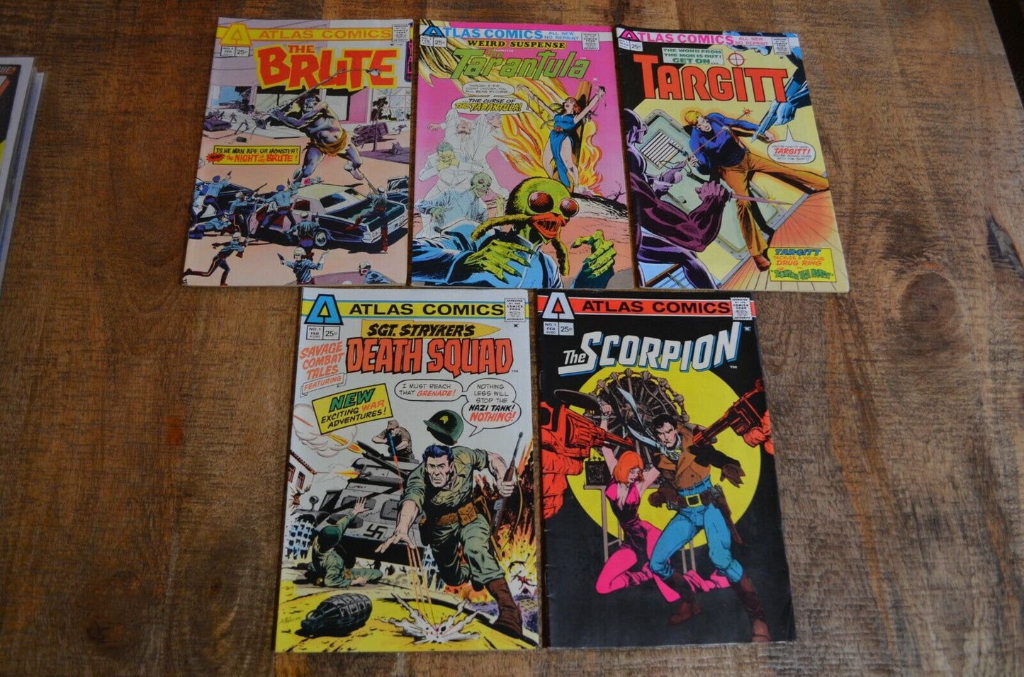 Scorpion #1 Targitt #1 Tarantula #1 Brute #1 Death Squad Atlas Comics Lot of 5