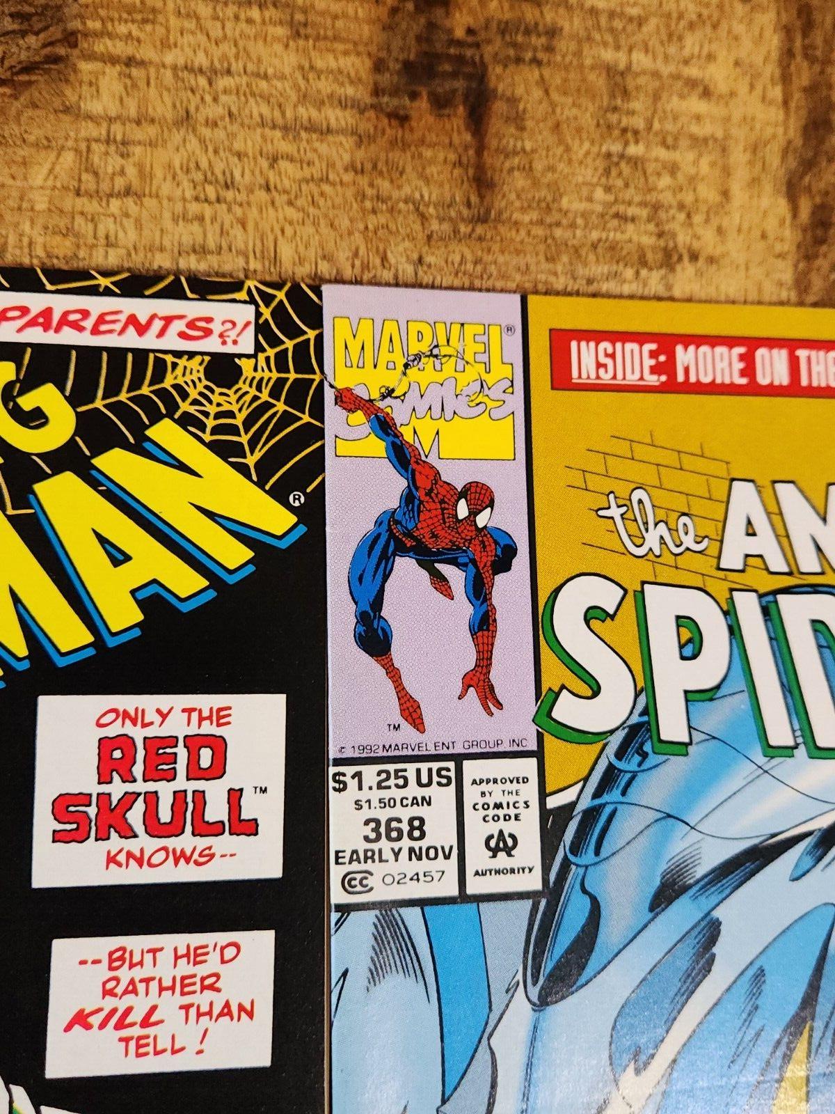 Amazing Spiderman #365 366 368 371 375 Marvel VF/NM 9.0 Comic Books Lot of 5