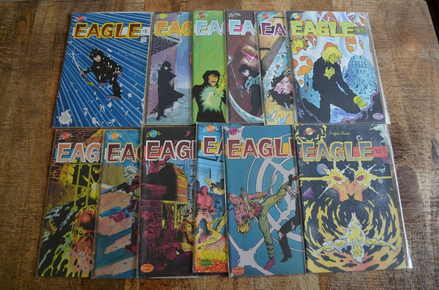 Eagle #1 2 3 4 5 6 7 8 9 10 11 12 Crystal Comics Jokes Rankin VF