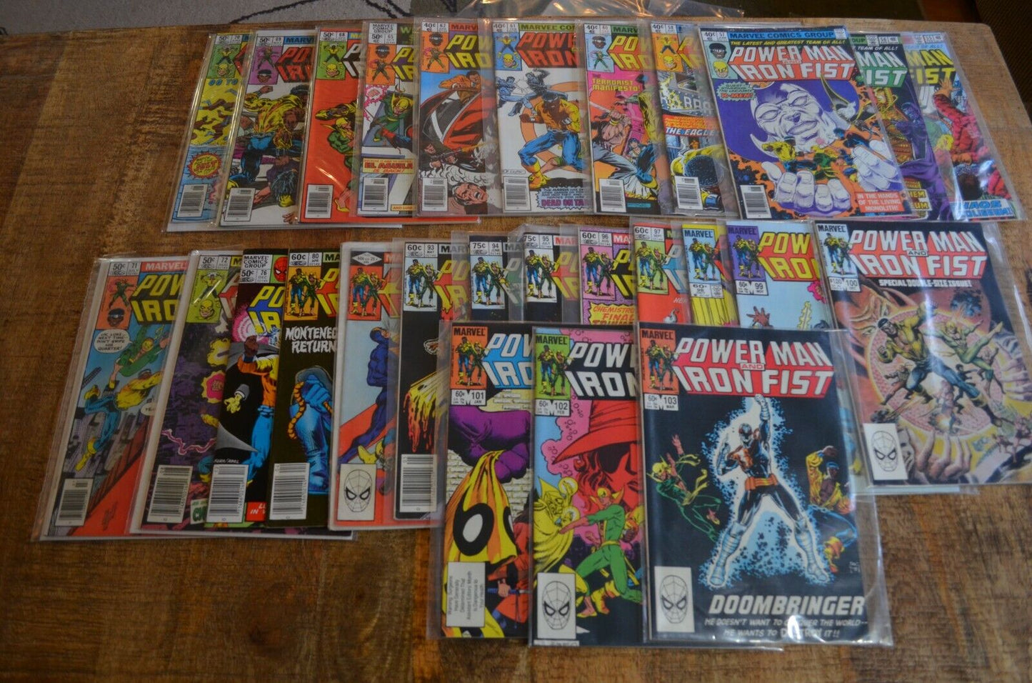 Power Man Iron Fist #55-58 60-62 65 68-72 76 80 84 more Marvel Comics Lot of 27