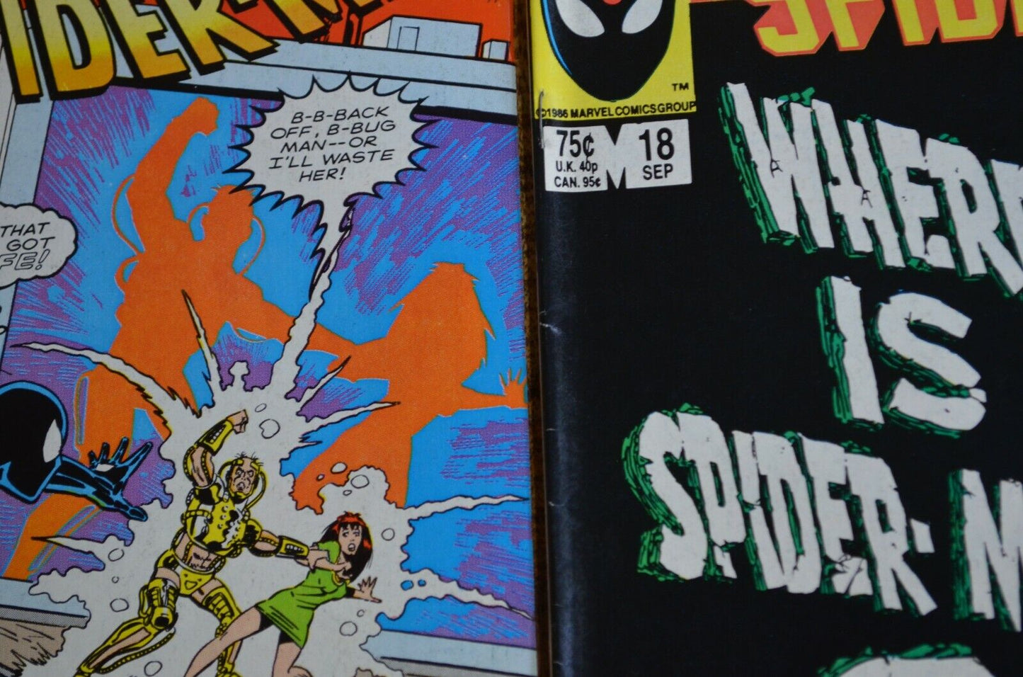 Web of Spider-Man #18 36 Marvel Comic Book Lot of 2 FN 6.5 Tombstone 1st App