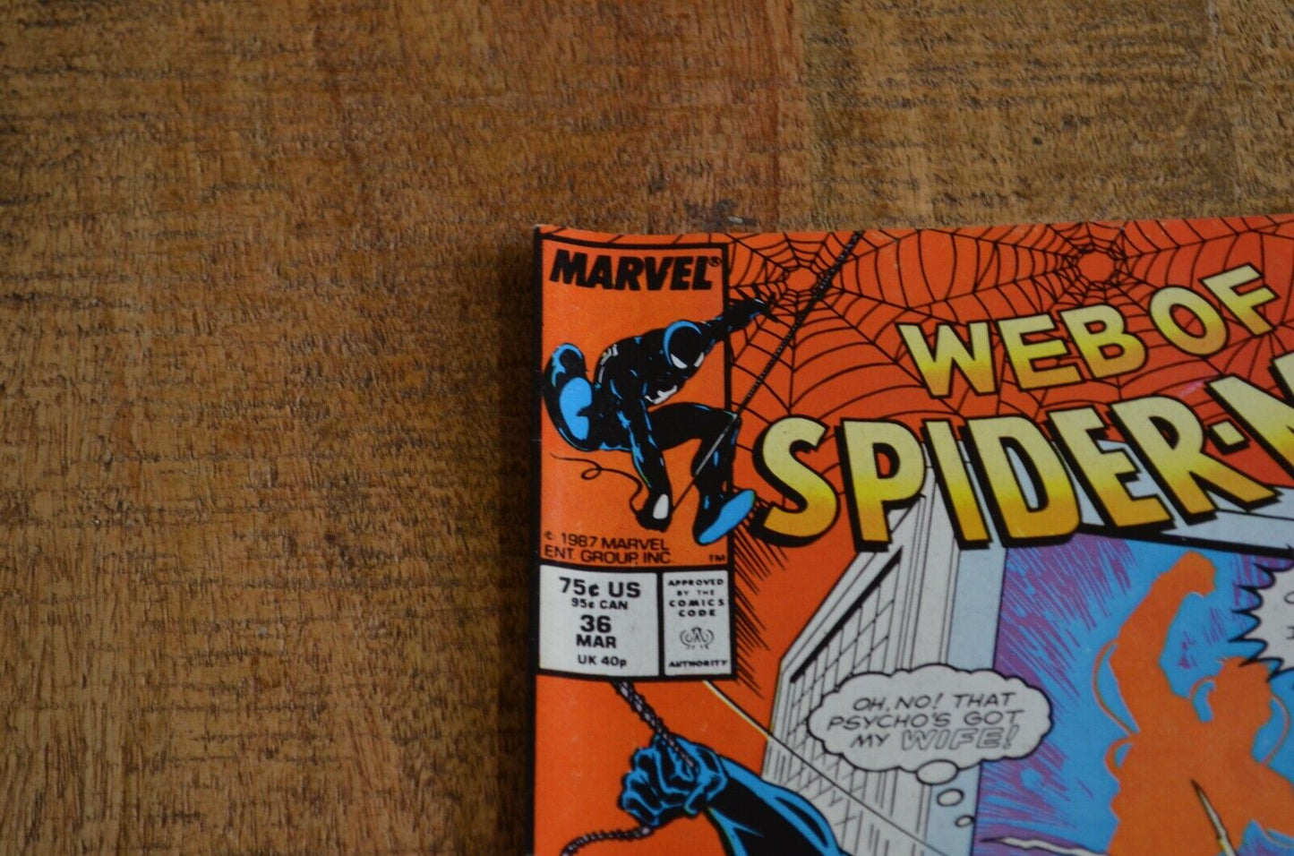 Web of Spider-Man #18 36 Marvel Comic Book Lot of 2 FN 6.5 Tombstone 1st App