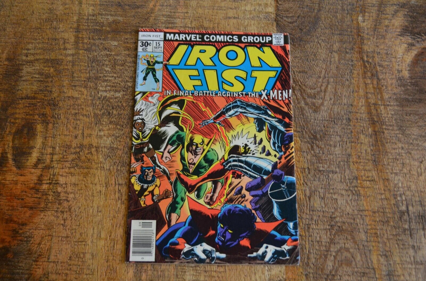 Iron Fist #15 (Marvel Comics, September 1977) X-Men App Bronze Age FN+ 6.5