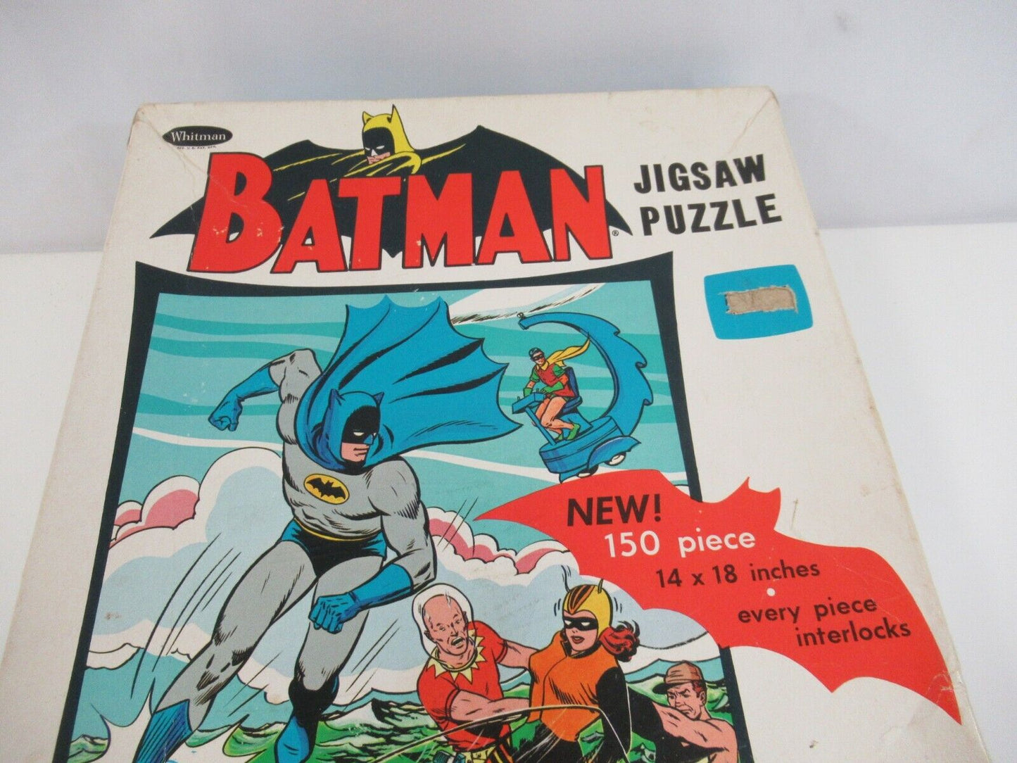 Whitman Batman Jigsaw Puzzle Vintage 150 Pieces 1966 Comic Book Art 14 x 18