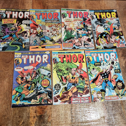 Mighty Thor 230 233 235 236 237 238 239 Marvel Comic Book Lot FN/VF 7.0