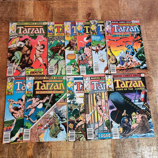 Tarzan #2 8 10 15 21-26 29 Lord of the Jungle Marvel Comic Book Lot of 11 VF 8.0