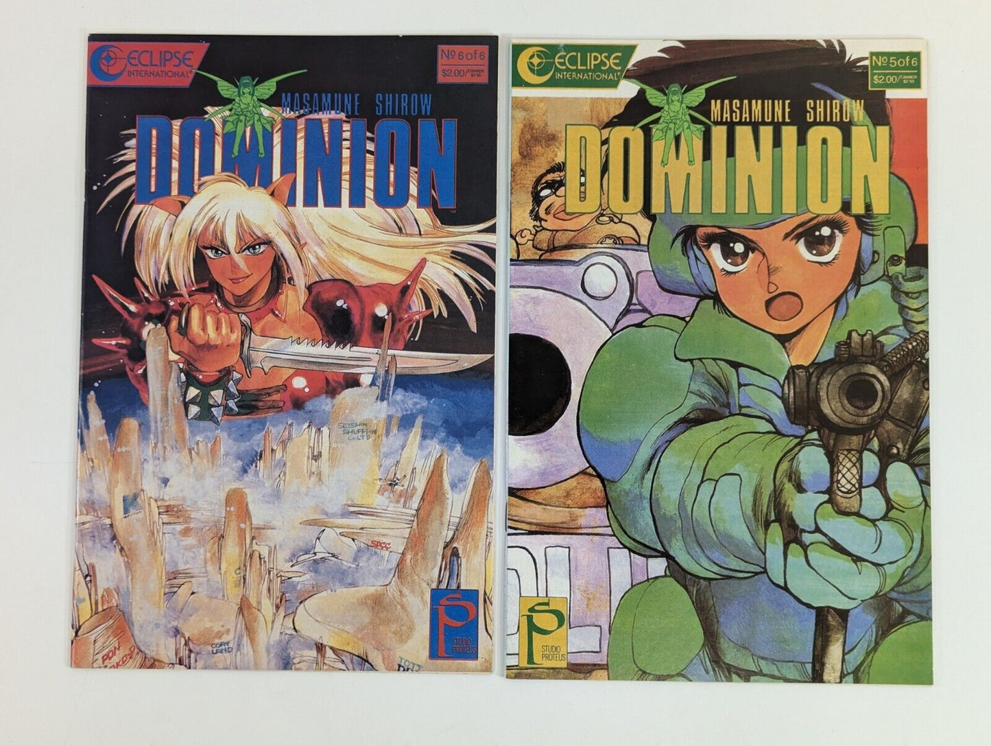 Dominion #1-6 Duplicate #4 (Eclipse International, 1989-90) Lot of 7 Manga Comic