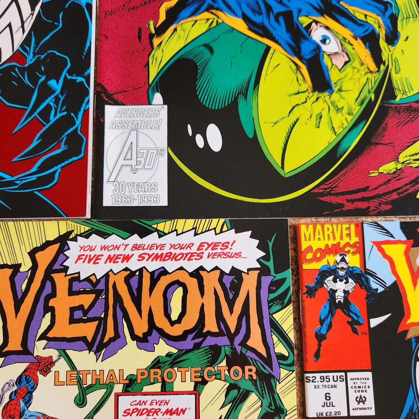 Venom Lethal Protector #1 3 4 5 6 (Marvel, 1993) Lot of 5 Comic Books NM+ 9.6