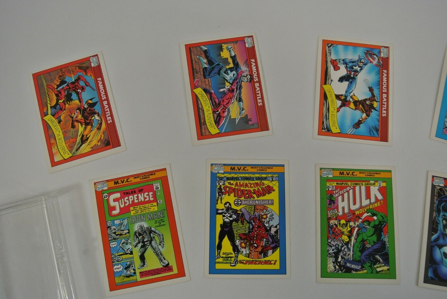 Marvel Comics Impel Trading Card Lot of 19 Retro 90's Famous Battles M.V.C. NM