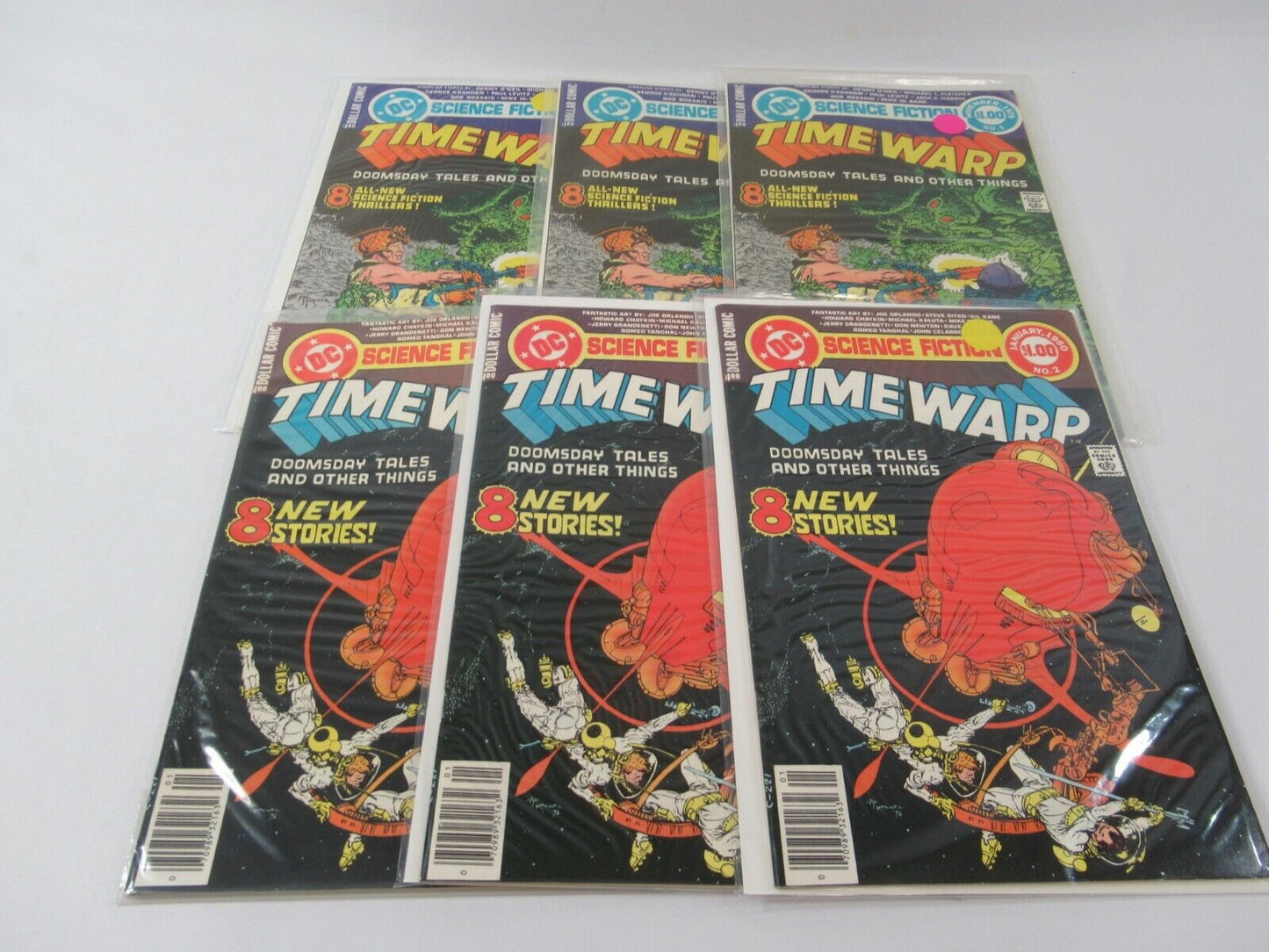 Time Warp #1 #2 (1979-1980 DC) Lot of 6 Comics Newsstand High Grade VF+/NM-