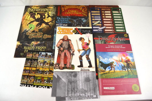 Pathfinder Modules LOT Crawl Classics Dragon Age Crimson Throne Combat Pad more