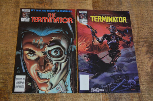 The Terminator #1 Sept + #1 of 2 Aug Collectors Edition NOW Comics 1988 NM-