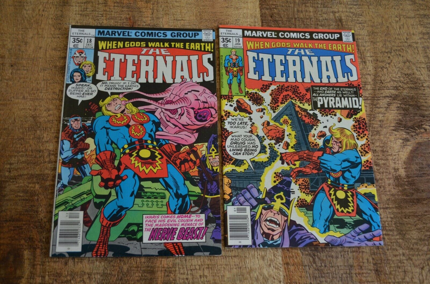 Eternals #18 19 Marvel Comic Book Lot of 2 1977-1978 Ziran & Tiamut 1st NM- 9.0