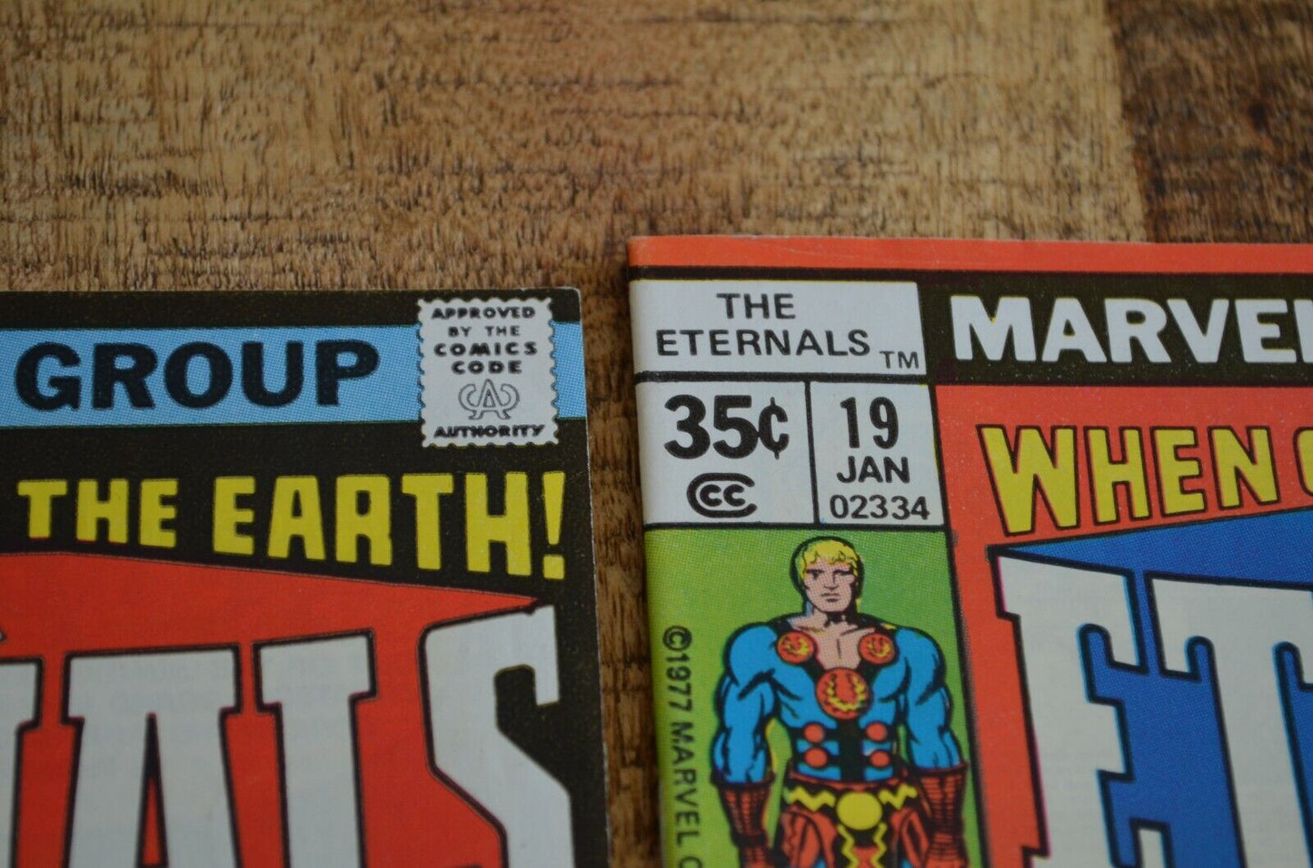 Eternals #18 19 Marvel Comic Book Lot of 2 1977-1978 Ziran & Tiamut 1st NM- 9.0