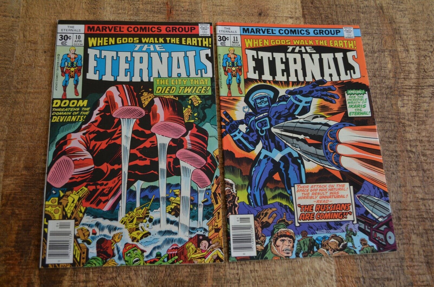 Eternals #10 11 Marvel Comic Book Lot of 2 1977 Deviants App NM- 9.0