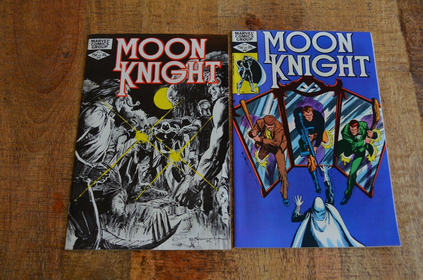 Moon Knight #21 22 Marvel Comic Book Lot of 2 1982 NM- 9.0