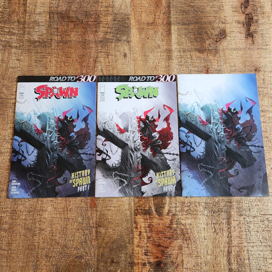 Spawn #296 + B&W and Virgin Variant Covers Image Comics Lot of 3 NM+ 9.6