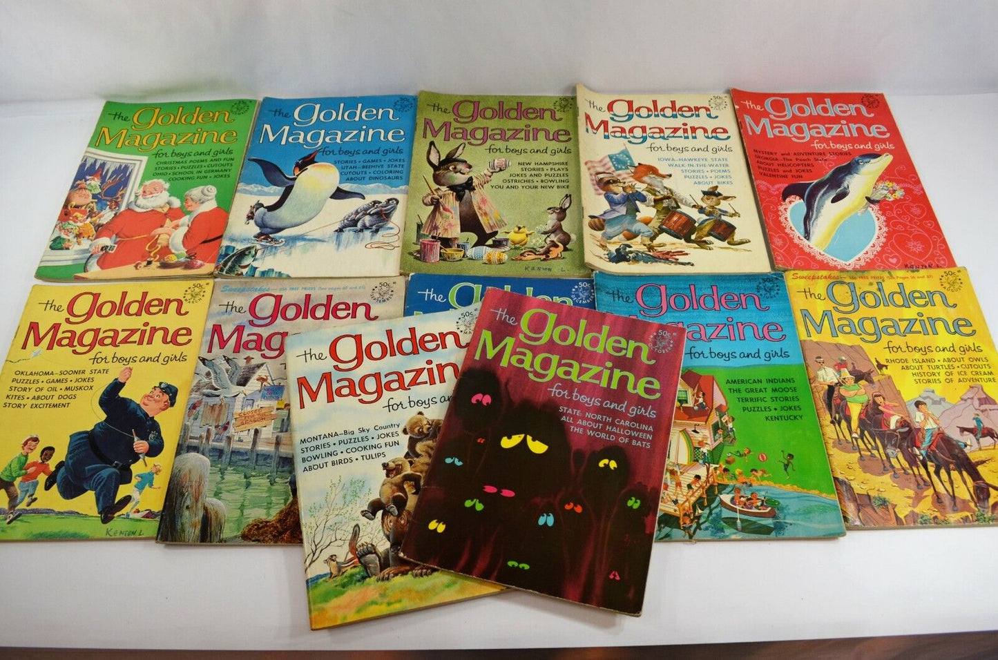 Golden Magazine for Boys & Girls October 1966 1965 Lot of 12 Kids Stories VG