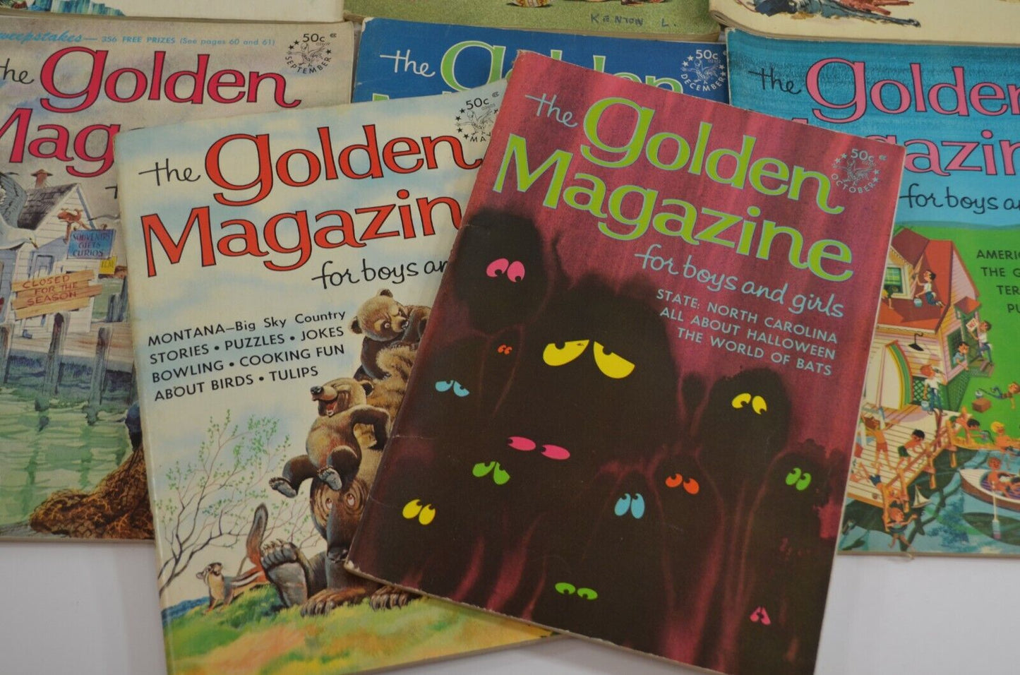 Golden Magazine for Boys & Girls October 1966 1965 Lot of 12 Kids Stories VG