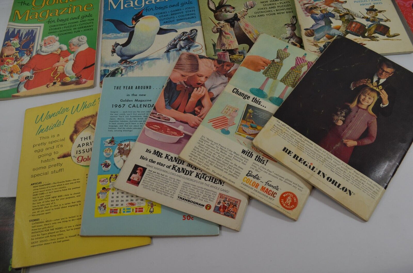 Golden Magazine for Boys & Girls October 1966 1965 Lot of 12 Kids Stories VG