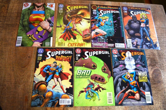 Supergirl #1 2 Newsstand 3 4 5 6 7 Direct DC Comics 1996 Lot of 7 VF 8.0