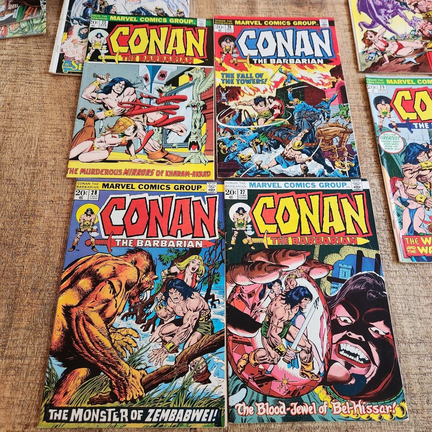 Conan The Barbarian #22 25-39 Marvel Comic Book Lot of 16 FN 6.0 1973-1974