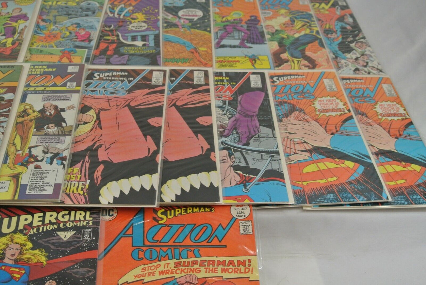 Action Comics #440 441 444 451 467 515 527 528 + more (DC, 1974-1994) Lot of 23