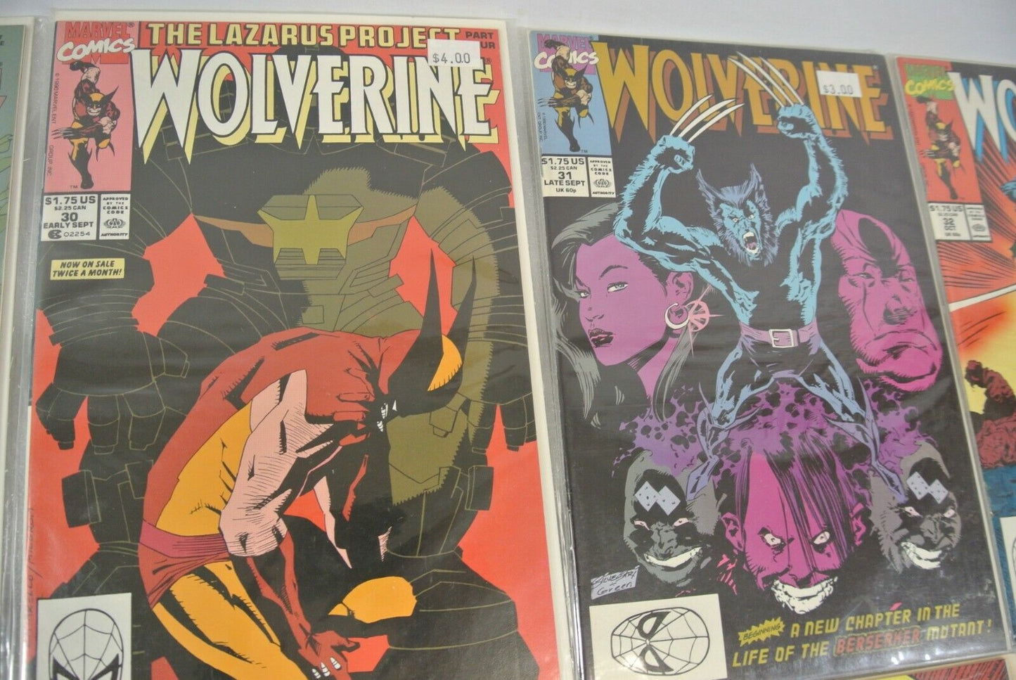 Wolverine #28-33 51-55 57 58 60 62 Marvel Comics 1991-1992 Lot of 15 NM- 9.0