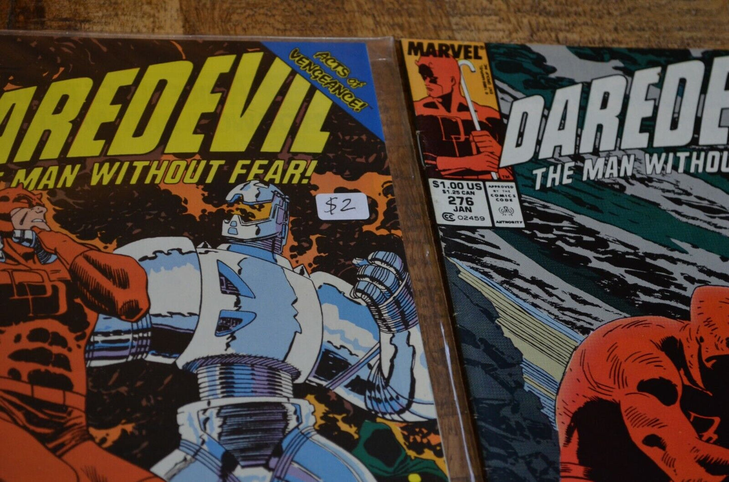 Daredevil #271 272 274-276 278-281 Marvel Comic Book Lot Newsstand 9.0 NM-