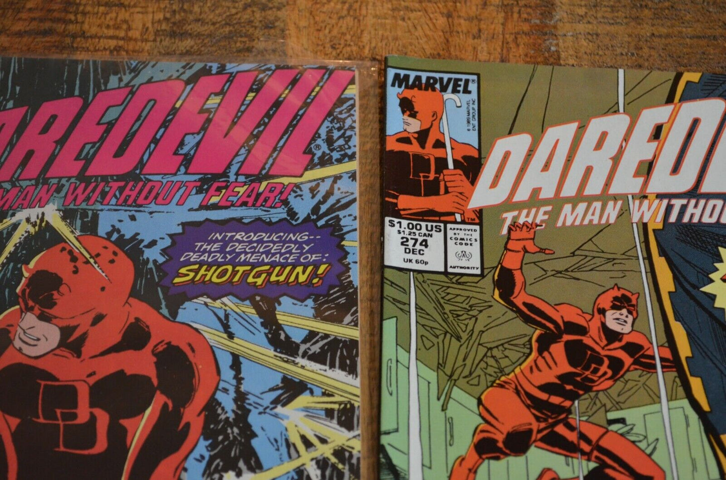 Daredevil #271 272 274-276 278-281 Marvel Comic Book Lot Newsstand 9.0 NM-