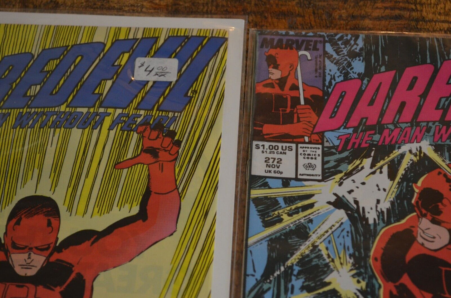 Daredevil #271 272 274-276 278-281 Marvel Comic Book Lot Newsstand 9.0 NM-