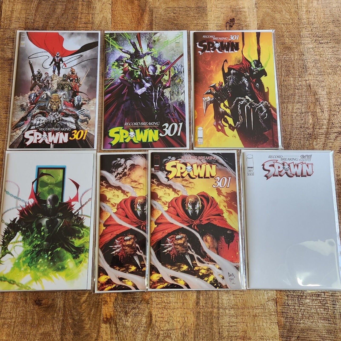 Spawn #301 Variant Covers Blank Capullo Crain Mattina NM 9.4 Image Comic Lot