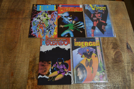 Bushido #1 Verdict #1 Retrograde #1 Borderguard #1 Eternity Comics Lot of 5 9.0