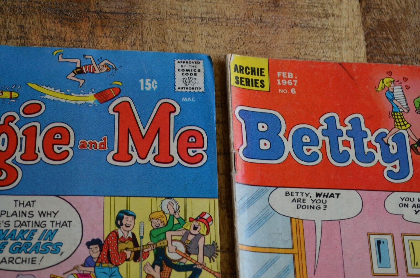 Betty and Me #6 7 Reggie and Me #44 Archie Comics Lot of 3 GD+ 3.5 Silver Age