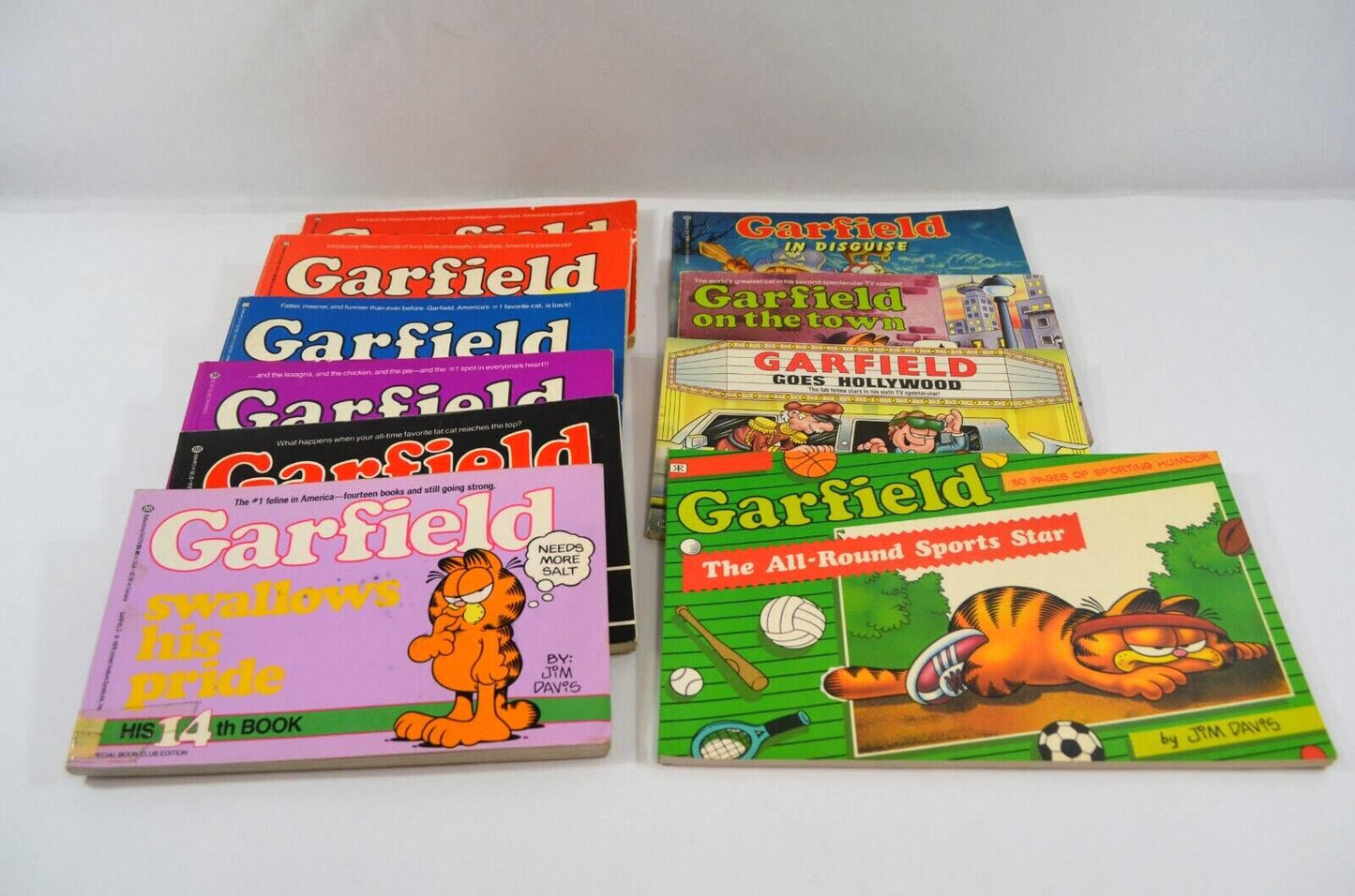 Garfield Book Lot Comics 1st 2nd 5th 11th 14th Sports Star Hollywood Jim Davis