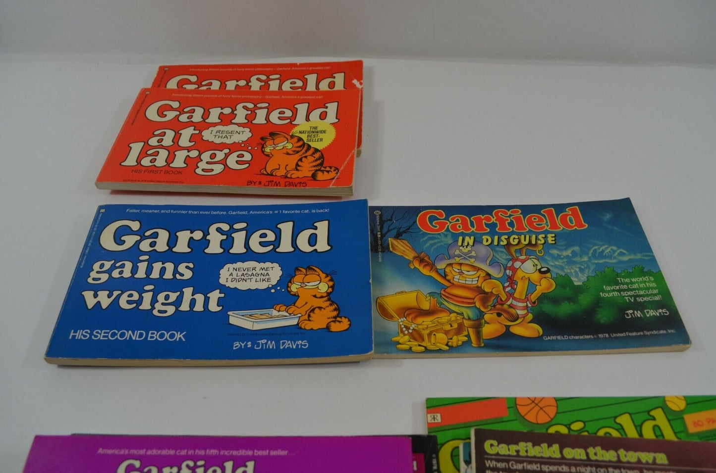 Garfield Book Lot Comics 1st 2nd 5th 11th 14th Sports Star Hollywood Jim Davis