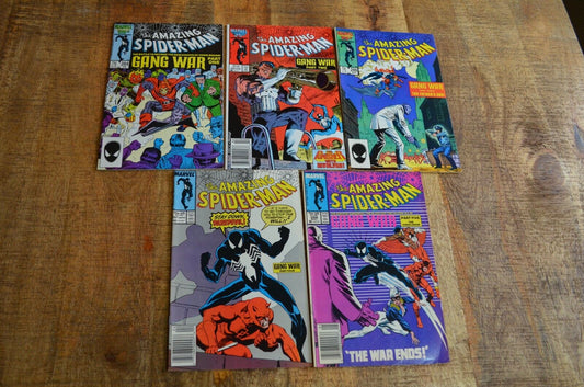 Amazing Spider-Man #284-288 Marvel Comic Book Lot of 5 VF 7.5 Gang War